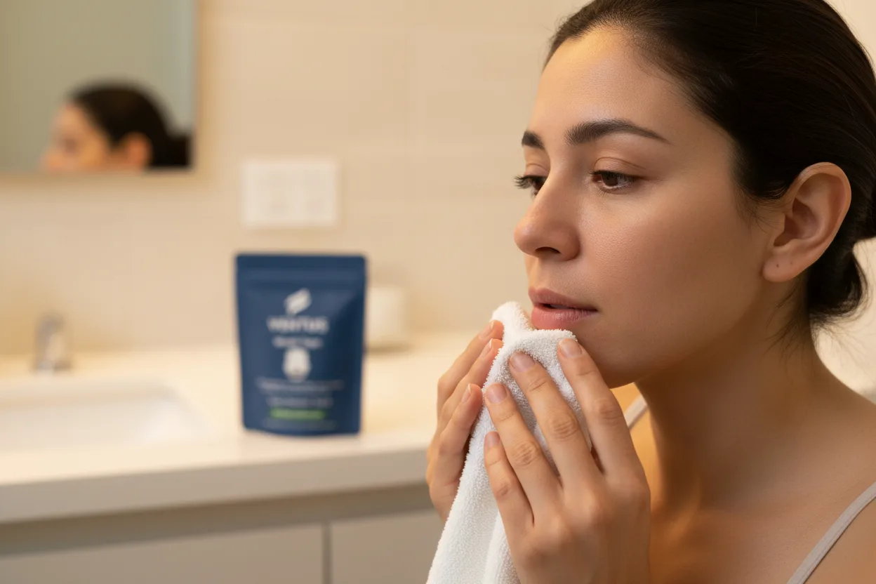 Paso 1: Limpiá tus labios antes de dormir